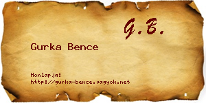Gurka Bence névjegykártya