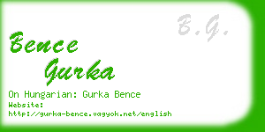 bence gurka business card